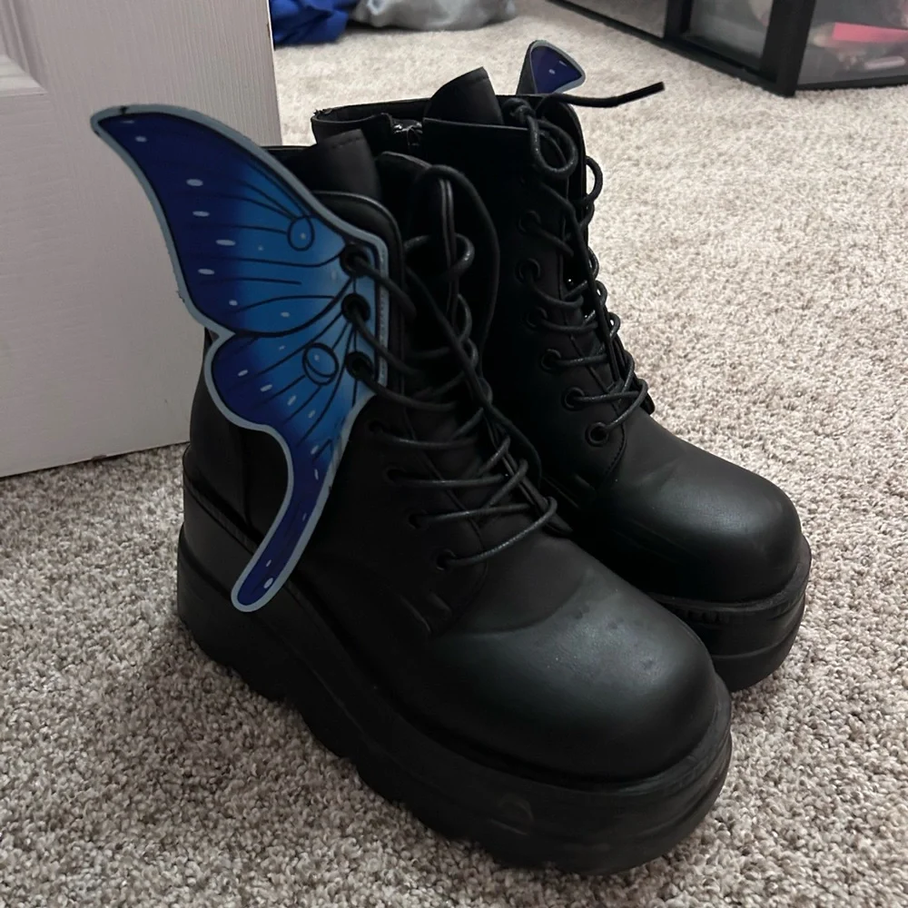 Butterfly Rave platform boots - Picture 1 of 3